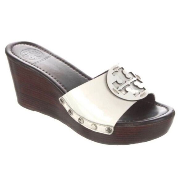 TORY BURCH Patty Platform Wedge Sandal Size 7M - Picture 1 of 7
